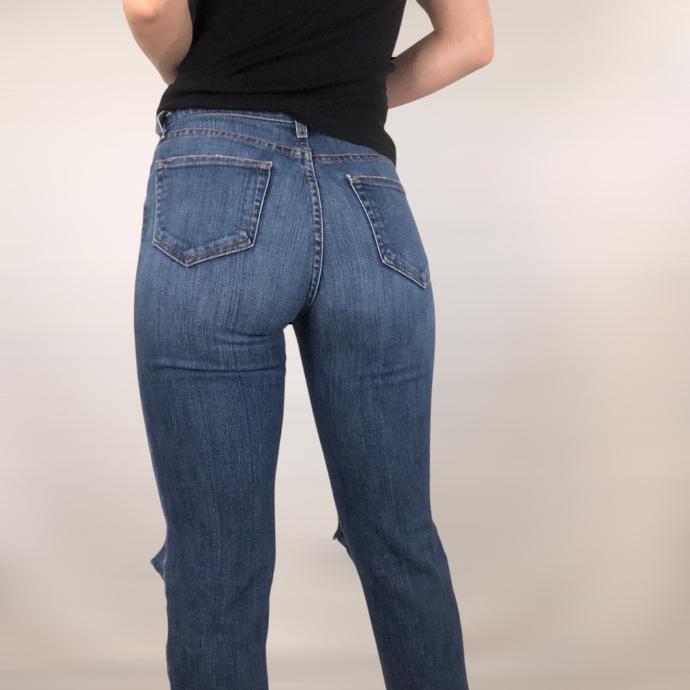L’AGENCE Audrina Straight‎ High Rise Classic Vintage Worn Destruct Size 25 - Picture 4 of 7